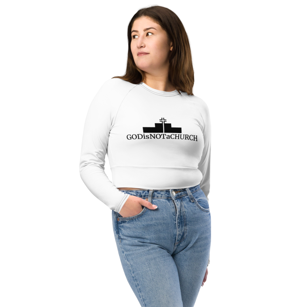 GODisNOTaCHURCH Womens Long-sleeve Crop Top