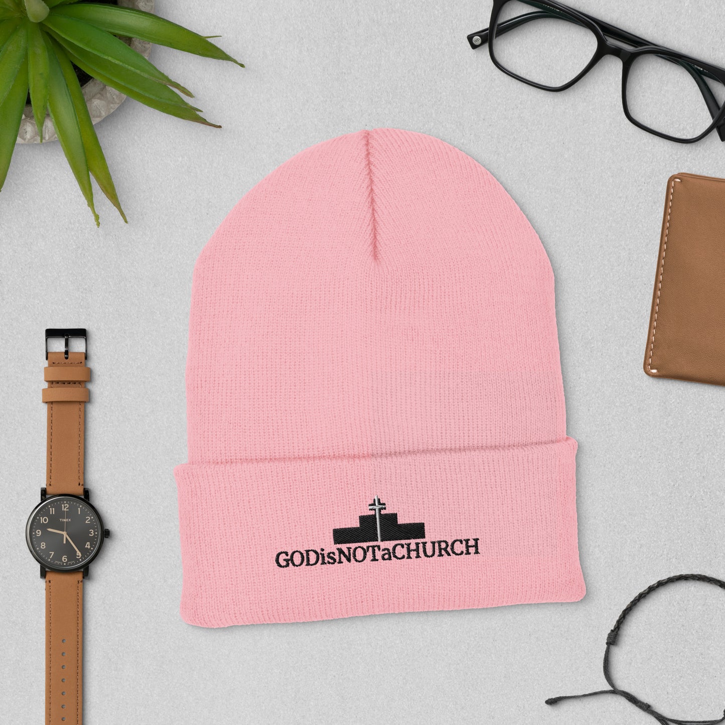 GODisNOTaCHURCH Cuffed Beanie