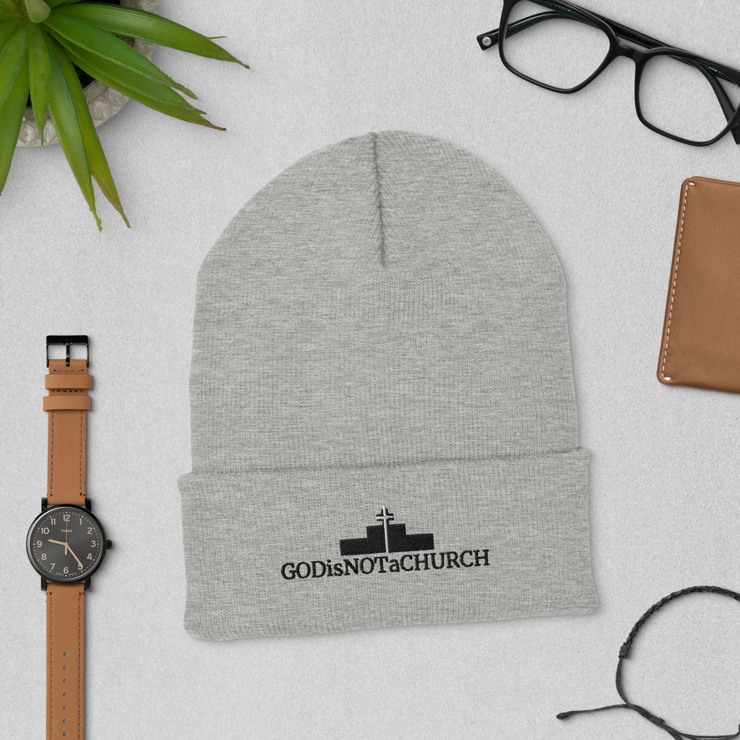 GODisNOTaCHURCH Cuffed Beanie