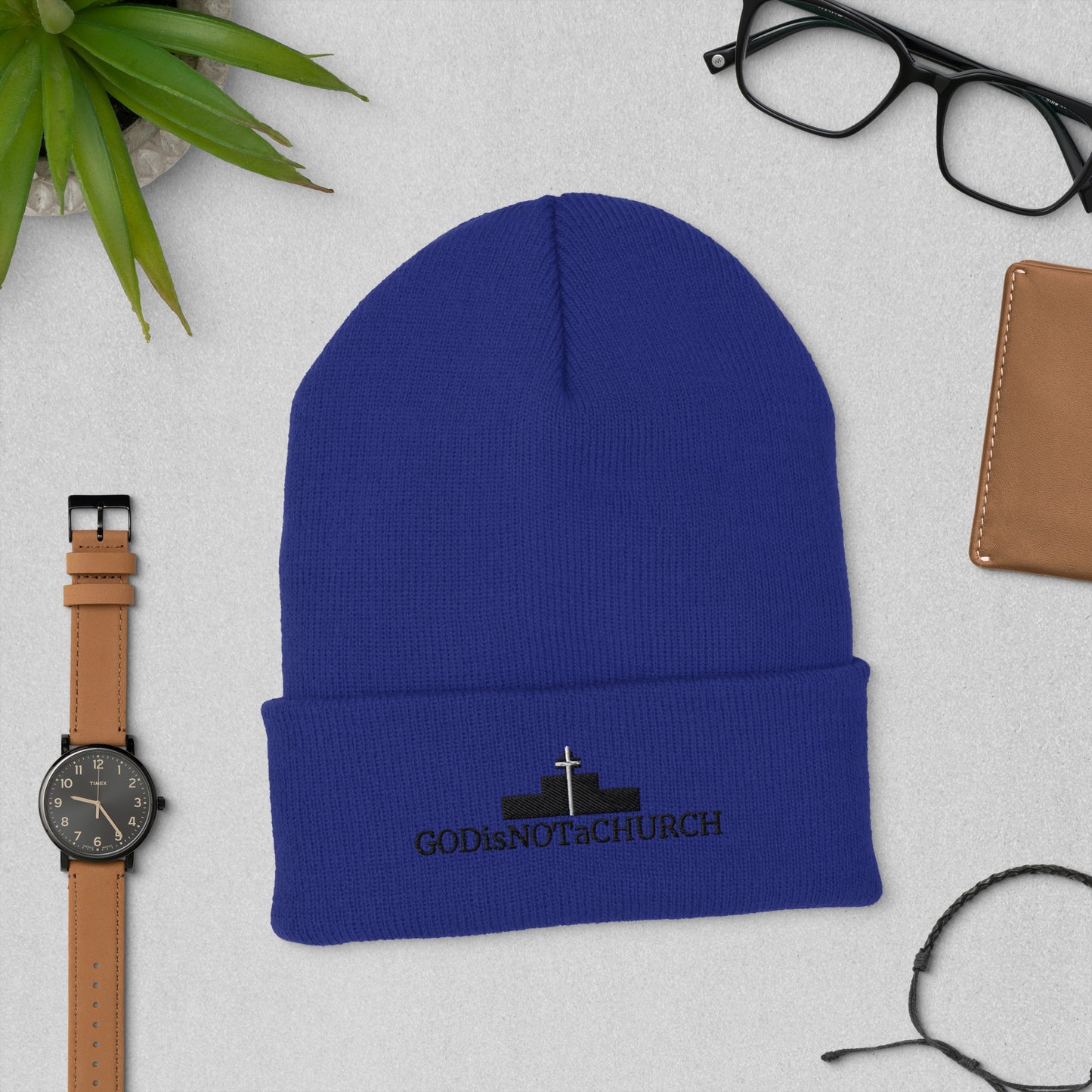 GODisNOTaCHURCH Cuffed Beanie