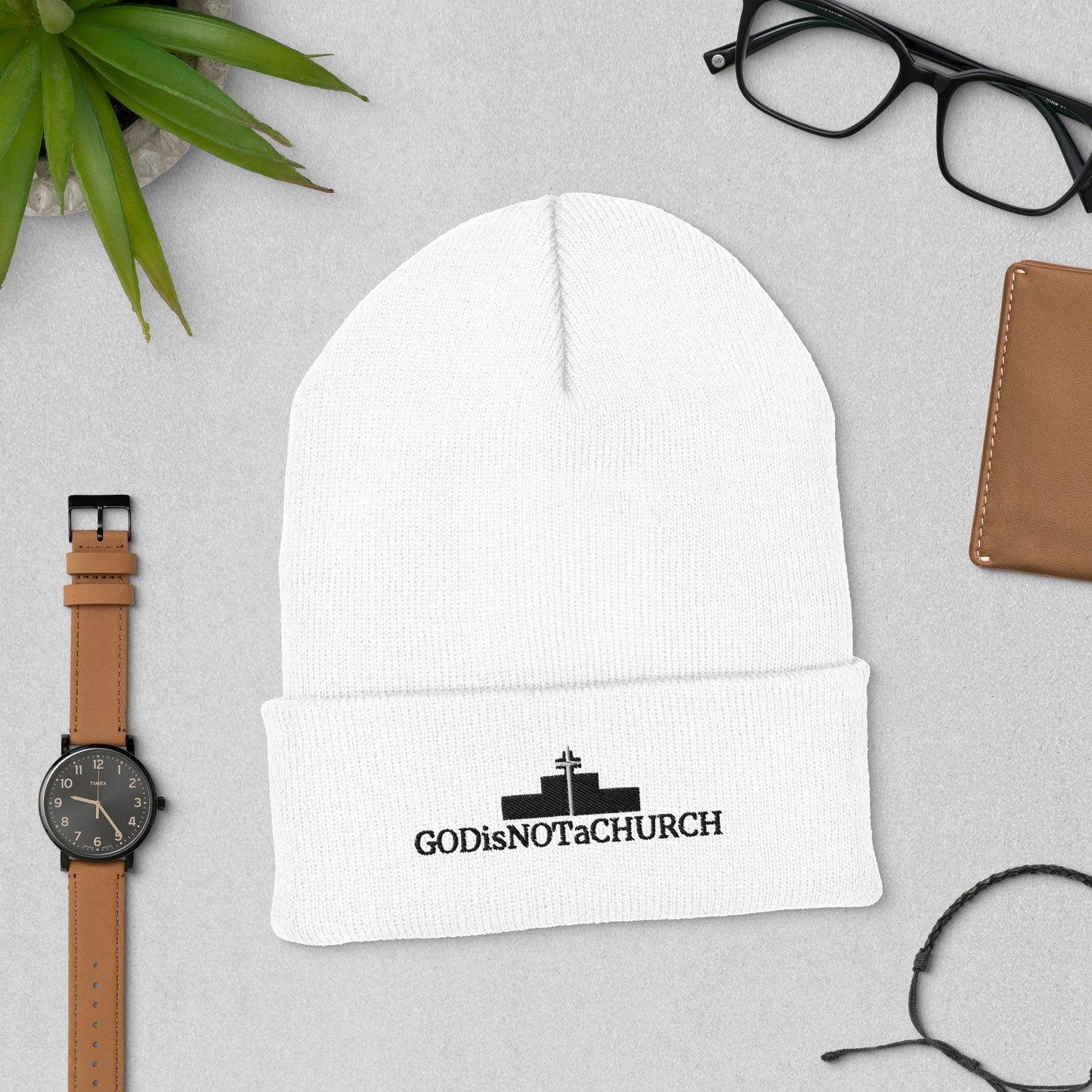 GODisNOTaCHURCH Cuffed Beanie