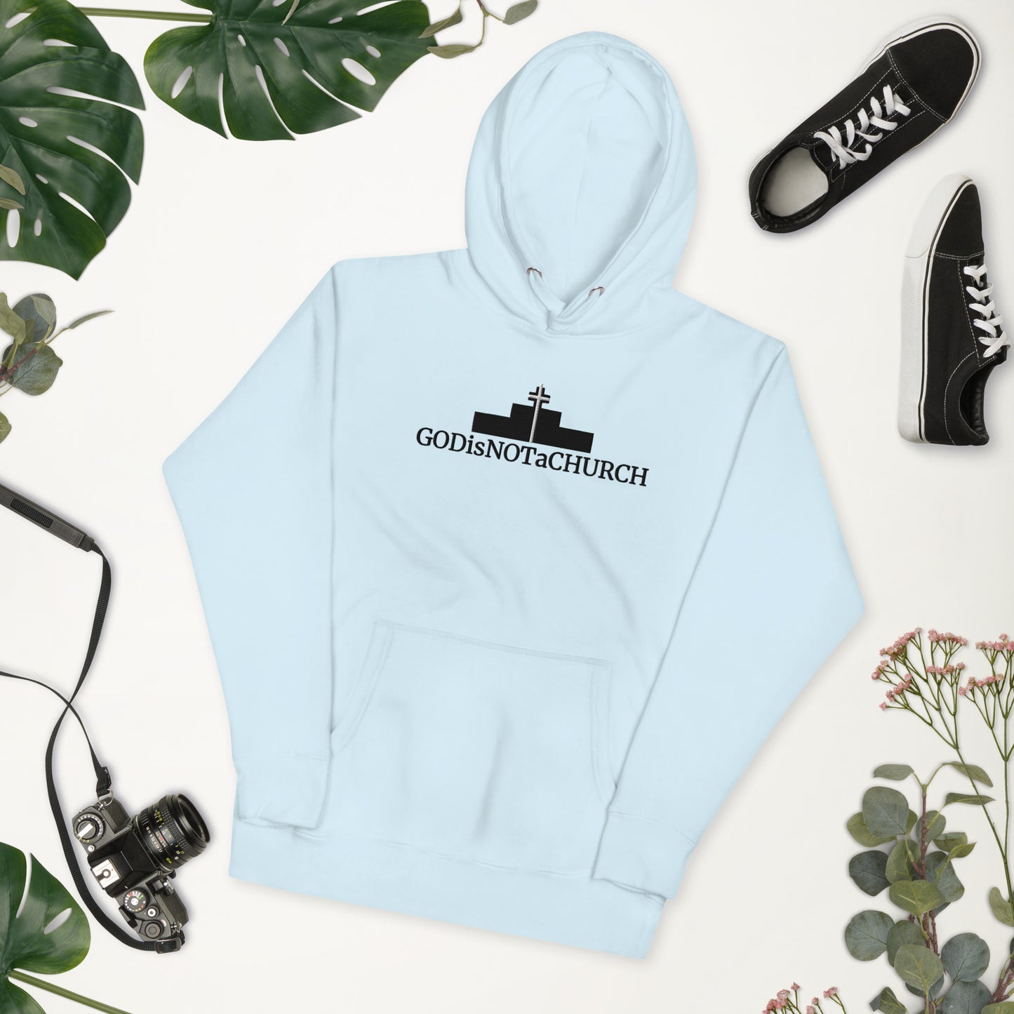 GODisNOTaCHURCH Unisex Embroidery Hoodie